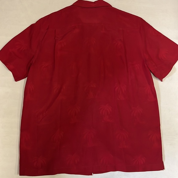 Grant Thomas Silk Casual Button Down Men’s Size M Red Short Sleeve Beach - Picture 3 of 6